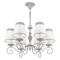 Подвесная люстра диаметр 60 см Maytoni Bouquet ARM023-06-S серый антик