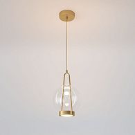 Подвесной светильник 20*20*40-120 см, LED*15W, 3000K, Eurosvet Frasco 50267/1 LED, латунь, a069344