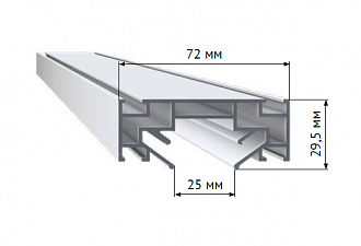 Профиль LumFer LF-PL01 для встраивания шинопроводов в натяжные потолки "Парящая линия", 2 метра, неокрашенный, цена за штуку