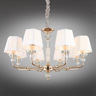 Подвесная люстра 80*70-140 см, 8*E14, 40W, Aployt Silvian APL.719.03.08, золотой