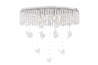 Люстра L700 x W300 x H650, мм, 8*40W (320W), CHROME+CLEAR (Хром + Прозрачный Хрусталь) NewRgy 5646R/8A CHROME+CLEAR