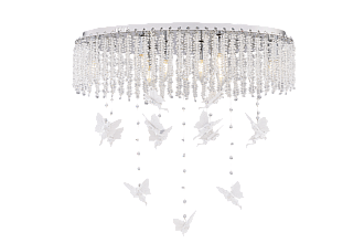 Люстра L700 x W300 x H650, мм, 8*40W (320W), CHROME+CLEAR (Хром + Прозрачный Хрусталь) NewRgy 5646R/8A CHROME+CLEAR