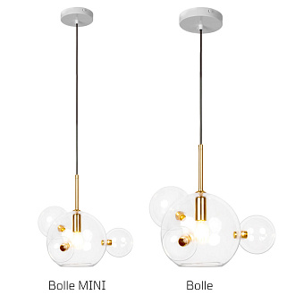 Подвесной светильник 39*31 см, 1*E14*40W LOFT IT Bolle 2027-P4 mini золото