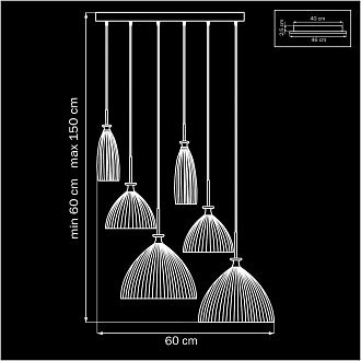 Подвесной светильник Диаметр 60 см Lightstar Simple light 810163 хром/янтарный