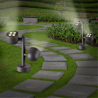 Уличный светодиодный светильник Novotech Galeati 358117, 20W LED, 3000K, темно-серый