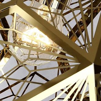 Люстра Etch Web Gold 67*67*67 см, 1*E27*60W, ImperiumLoft 40.019, Золотистый