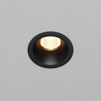 Встраиваемый светильник 7*8 см, вр 6 см, *LED*10W, 3000K, Maytoni Dip DL115-10W-3K-B, Черный