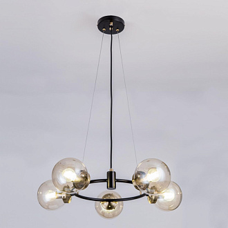 Люстра подвесная Citilux Планета CL105155 Венге+Бронза, диаметр 56 см.