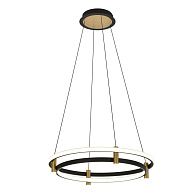 Люстра 67*67*120 см, 6*LED*55W, 3000K Gerhort G91053/2+4BK+GD, Черный, золото