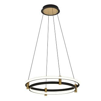 Люстра 67*67*120 см, 6*LED*55W, 3000K Gerhort G91053/2+4BK+GD, Черный, золото