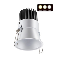 LED светильник 9 см, 18W, 3000-6000K, Novotech Lang 358910, белый, вр 8,2 см