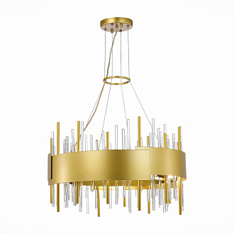 Люстра подвесная 60 см, 480W, ST LUCE OLVERA SL1633.203.12 Матовое золото