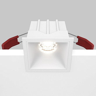 Светодиодный светильник 7 см, 10W, 4000K, Maytoni Downlight Alfa LED DL043-01-10W4K-SQ-W, белый