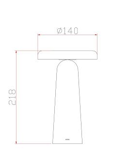 Аккумуляторный светильник *14*-21,8 см, *LED*4W, Freya Mushroom FR6109TL-L4B, Черный