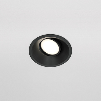 Светильник, 9 см, черный,  Maytoni Dot DL028-2-01B, встраиваемый