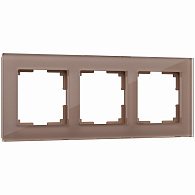 W0031142/ Рамка на 3 поста Favorit (латте, стекло) Werkel 4690389183430