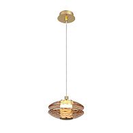 Подвес 15*24,5-144,5 см, 1*LED, 6W, 4000K, Favourite Claros 4641-1P, латунь