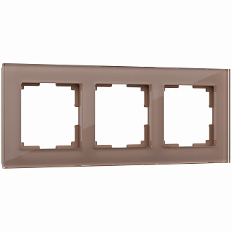 W0031142/ Рамка на 3 поста Favorit (латте, стекло) Werkel 4690389183430