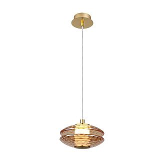 Подвес 15*24,5-144,5 см, 1*LED, 6W, 4000K, Favourite Claros 4641-1P, латунь