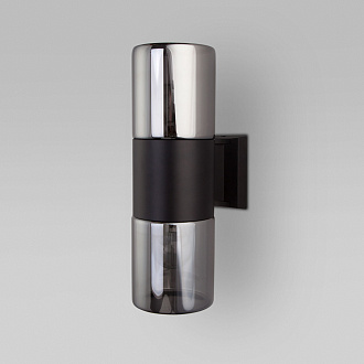 Уличный настенный светильник Roil чёрный/дымчатый плафон IP54 35125/D Elektrostandard