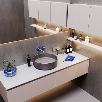 Рамка пластиковая Voltum S70 на 2 поста, кашемир пластик Soft touch VLS100203