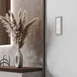 W0033067 Рамка на 3 поста Split, дымчатыйбелый, soft-touch Werkel, 4690389206085