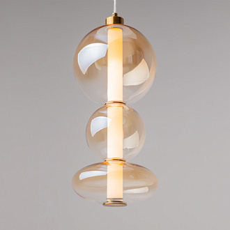 Подвесной светильник 20*20*371 см, LED, 24W, 3000К, Maytoni Futuro MOD307PL-L24BS3K латунный