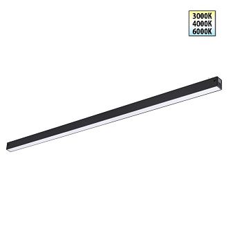 Cветильник  86,8*2,5*3 см, 1*LED*30W, 3000/4000/6000K, Novotech VECTOR PORT 359942, черный,