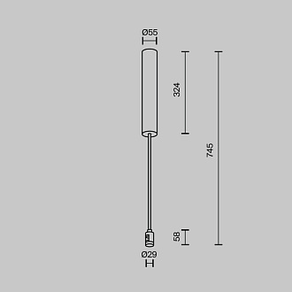 Стойка 2,9*2,9*74,5 см, Maytoni Technical Magnetic trаck system Flarity черный TRA159C-BB1-B черный