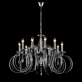Люстра подвесная 98,5*110 см, 10*E14 Lumion Laoka 8032/10 хром