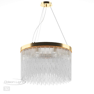 Подвесная люстра Odeon Light Refano 4848/8, диаметр 60 см, золото