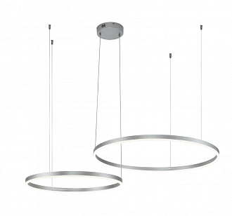 Подвесной светильник 1200*800*140/1240 мм, 2*LED 105W 3000-5700K серебро Indigo Galass V000012L, 14001/2P Silver