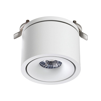 LED светильник 10 см, 15W, 4000K, Novotech Groda 358776, белый, вр 9 см