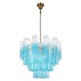 Подвесная люстра 60 см, Loft IT Murano 10580/600 Clear blue, бронза