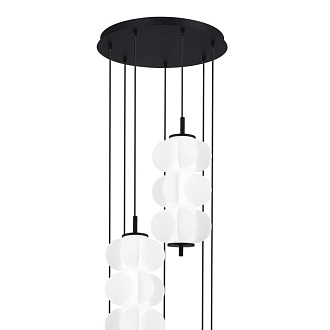 Каскадная люстра 55*200 см, LED, 8W,  3000К, ST-Luce TALISMAN SL6121.403.07 черный