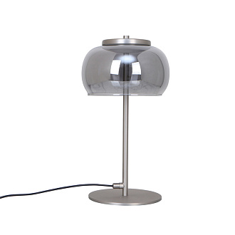 Настольная лампа 18*33 см, 7W, Favourite Trendig 4376-1T матовый черный, стекло дымчато-серого цвета, никель, белый акрил