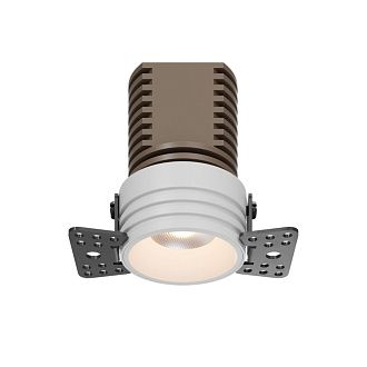 Встраиваемый светильник 4 см, 7W, 3000K, Maytoni Technical Mini DL059-7W3K-TRS-W, белый