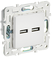 SKANDY Розетка USB A+A 3,1А SK-R15W арк. бел. IEK, SK-U21-D31-K01
