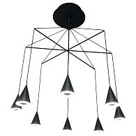 Подвес 60*60*130 см, 8*LED*40W, 3000K Gerhort G31092/8BK, Черный