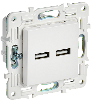 SKANDY Розетка USB A+A 3,1А SK-R15W арк. бел. IEK, SK-U21-D31-K01