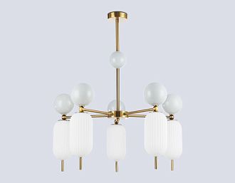 Светильник на штанге **37-75 см, 5*G9*28W, K, Ambrella Light High Light LH53104, латунь