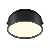 Встраиваемый светильник 12*12*6,6 см, LED, 18W, 3000К, Maytoni Technical ONDA DL024-18W3K-B черный