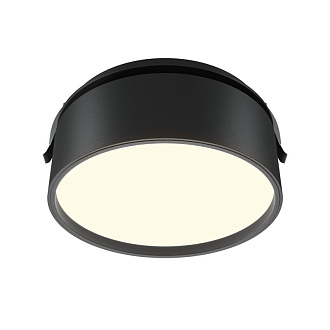 Встраиваемый светильник 12*12*6,6 см, LED, 18W, 3000К, Maytoni Technical ONDA DL024-18W3K-B черный, вр 11,7 см