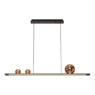 Линейно-подвесной светильник 120 см, 36w, 4000K, Lussole Fishers LSP-7455, черный