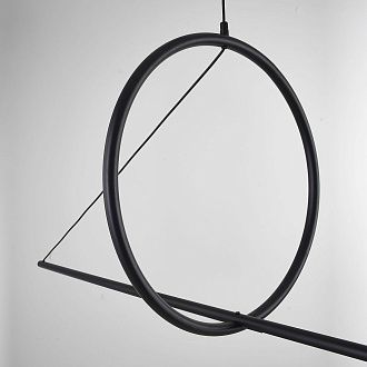 Подвесной светильник SUSPENSION CERCLE ET TRAIT – GRAPHITE SATINE L170 170*45*45 см, 1*LED*25W, 3000K, ImperiumLoft 40.1282-0, Чёрный