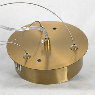 Люстра подвесная диаметр 60 см Lussole Adams LSP-8605 матовое золото