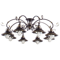 Люстра Arte Lamp A4577PL-8CK, диаметр 100 см, коричневый/золото