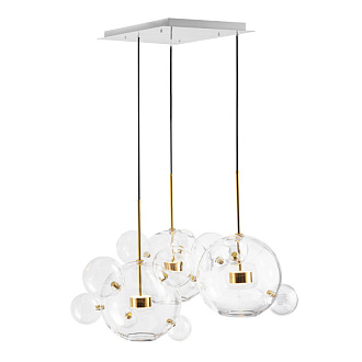  Подвесной светильник 120*46 см, 30W, 2100K LOFT IT Bolle 2027-D3 белый, золото