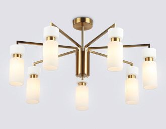 Люстра на штанге **18-35 см, 7*E14*40W, K, Ambrella Light High Light LH56126, латунь