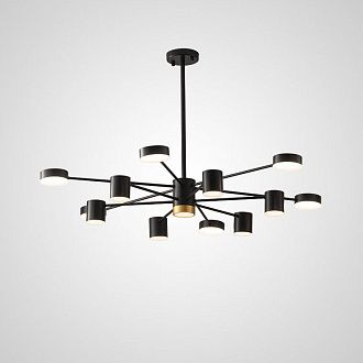 Люстра на штанге MERILL D104 104*104* см, 13*LED*5W, 3000K, ImperiumLoft MERILL01, Чёрный